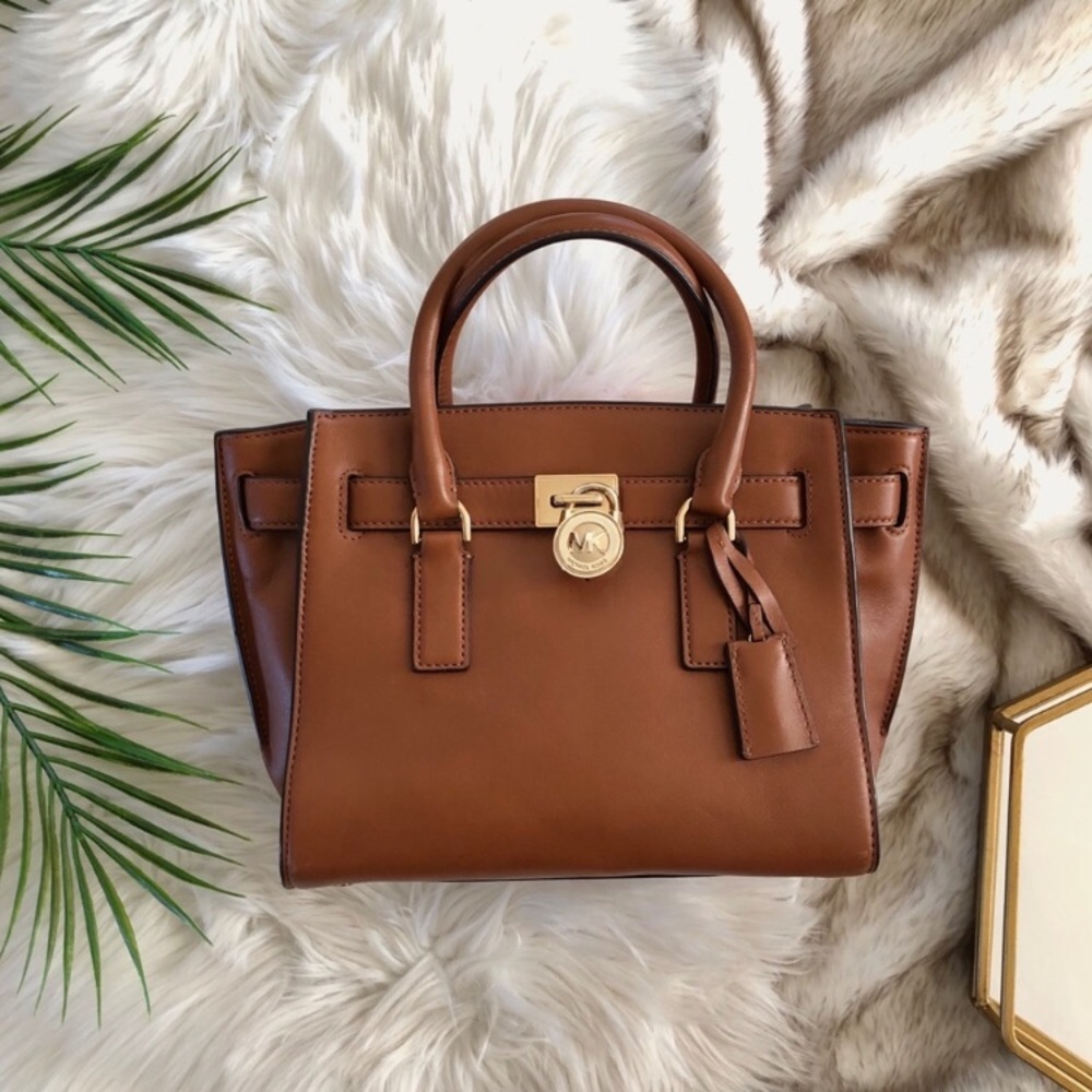 Michael Kors Walnut Leather Hamilton Purse